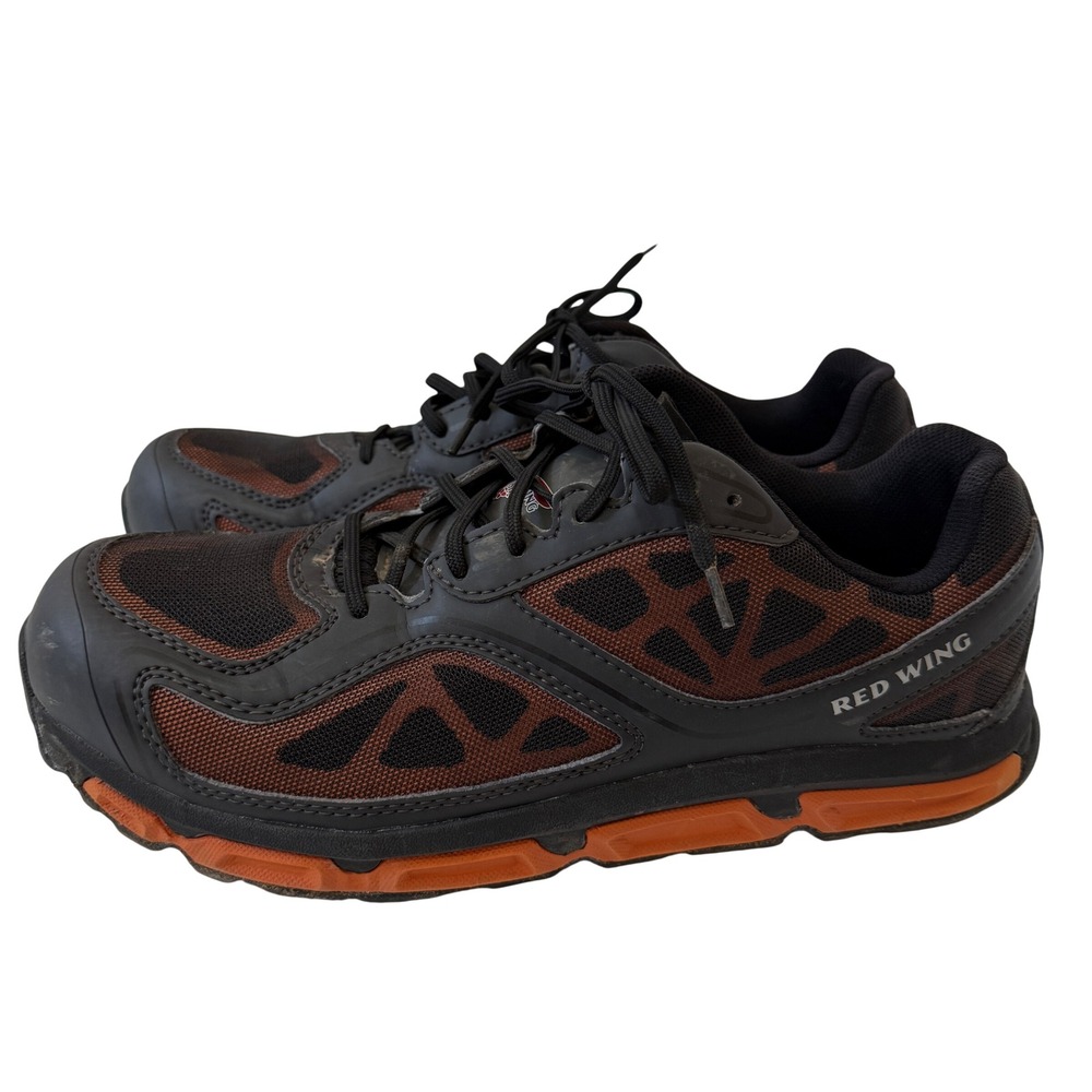 Red Wing CoolTech Athletics 6338 Mens Black Orange Safety Toe Work Shoes Size 11